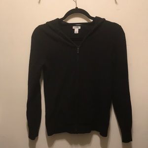 Cashmere zip up sweater.